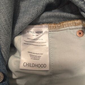 Still Here Blue Childhood Jeans with Suede Accents